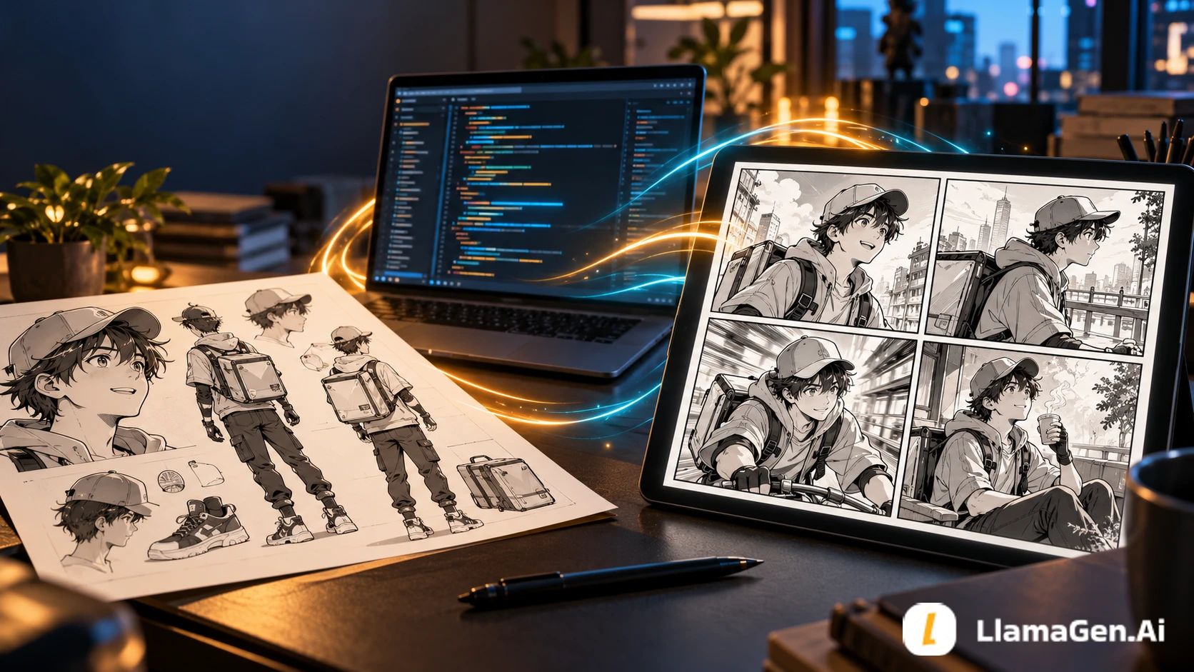 Inicio rápido de la API de Cómics: Genera cuatro paneles consistentes