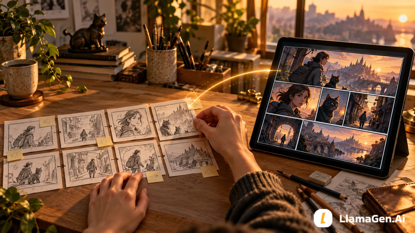 ¿Storyboard primero o generar primero los paneles del cómic?