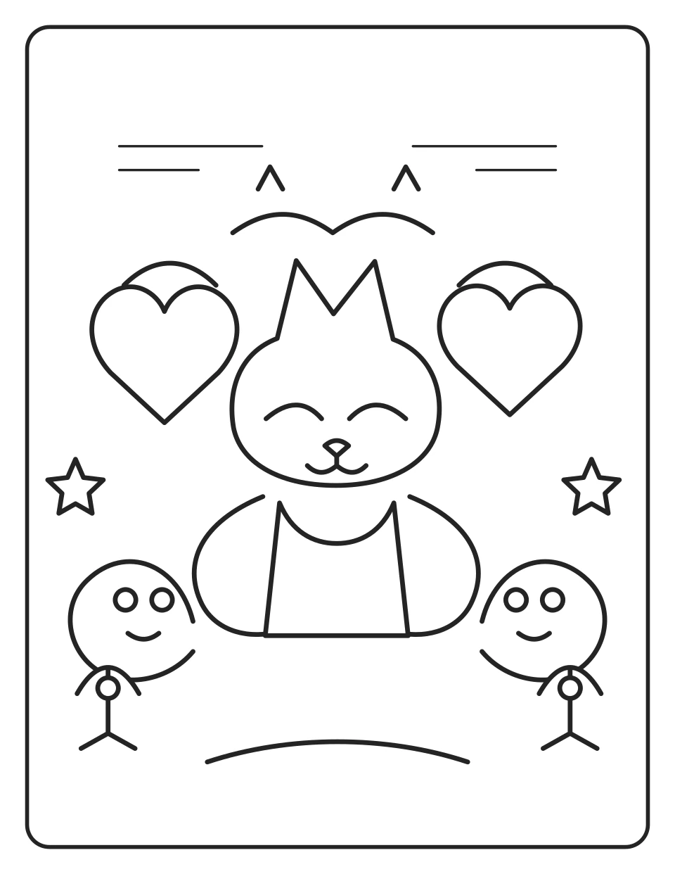 Animais do Dia da Cor — página para colorir a preto e branco para imprimir