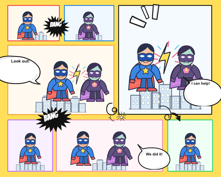 A superhero story beat
