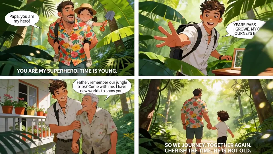 A father and son share an adventure