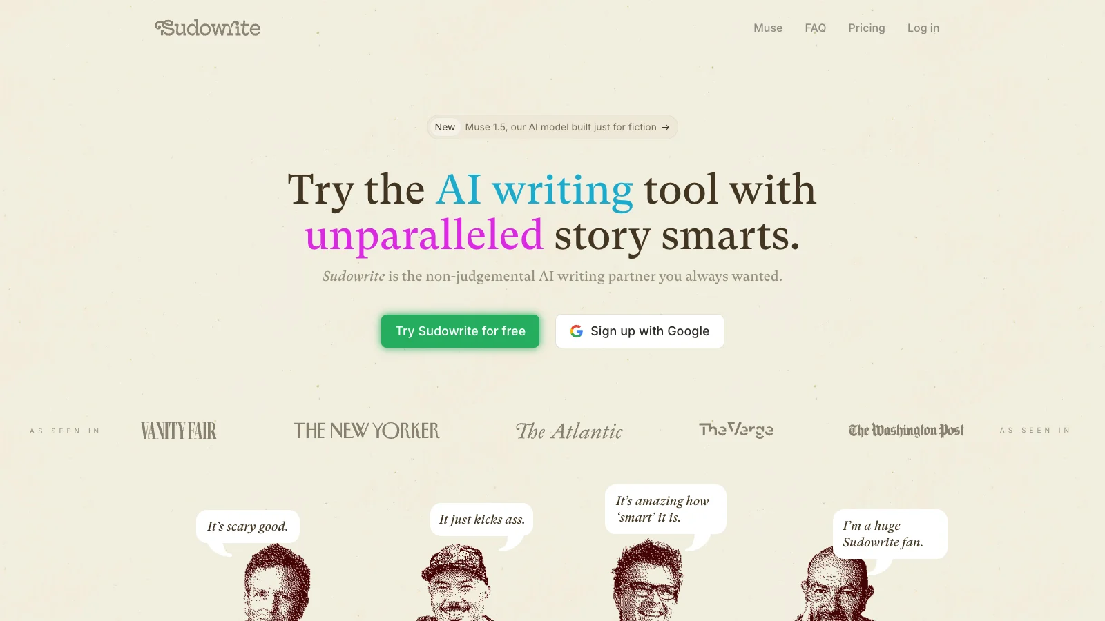 Sudowrite AI writing screenshot