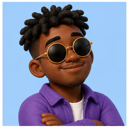 Confident cool, shown as an original 3D emoji-style character