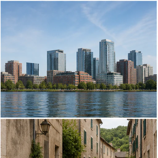 Parked car, shown before and after a selected distraction is removed