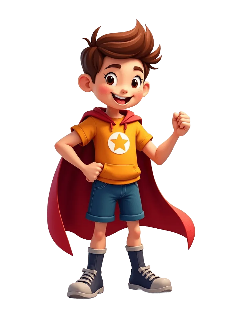 Optimistic Young Hero
