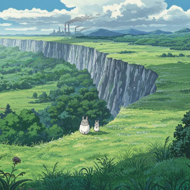 He’s enchanted moving castle approaches the border of Wind Valley. Example 1