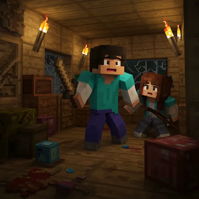 Zombies attack in massive numbers, breaking down the shelter.