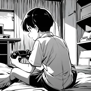 Black and white illustration,monochrome,j_monochrome,masterpiece,high quality,