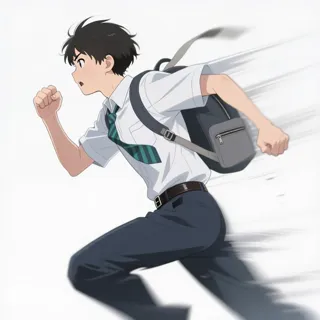 Energetic anime-style art