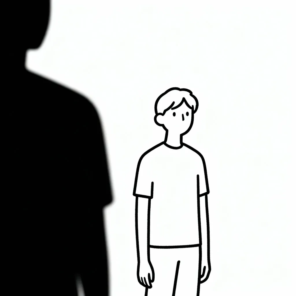 Minimalist line art storyboard example