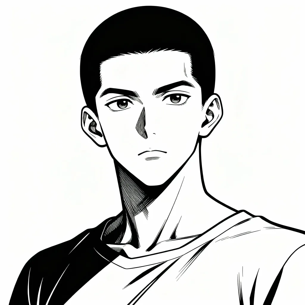 Before colorization - line art