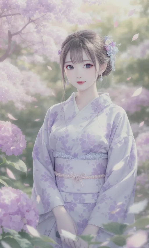 Hydrangea Yukata Portrait