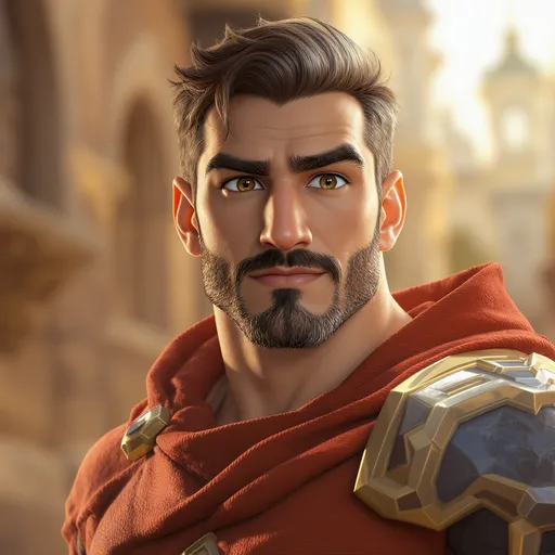 Cartoon male character converted to realistic photo