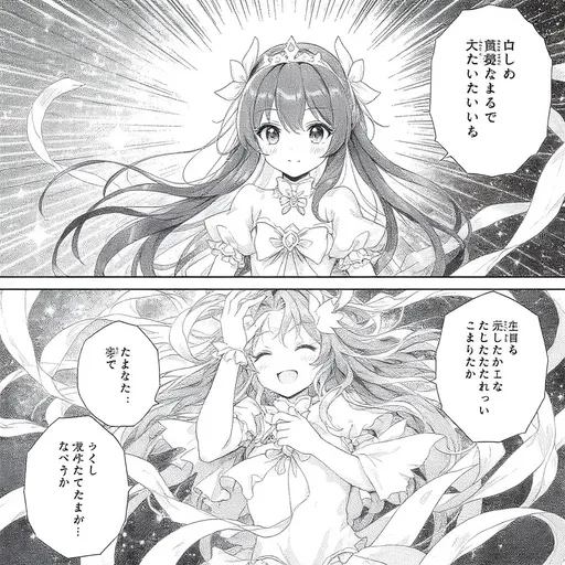 Magical girl transformation with sparkles