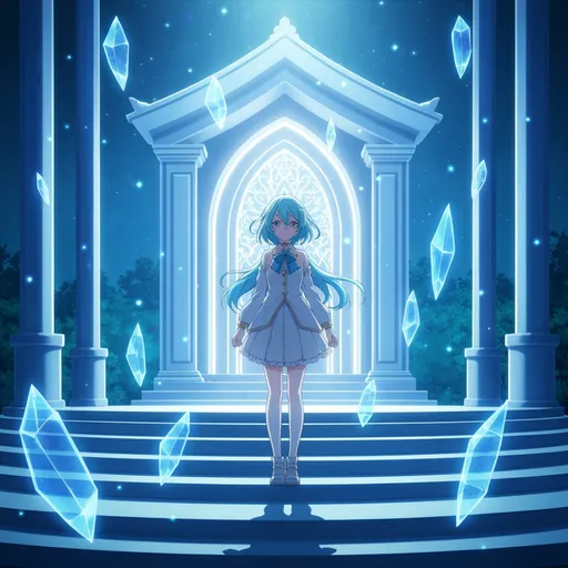 Aqua Hair Magical Girl