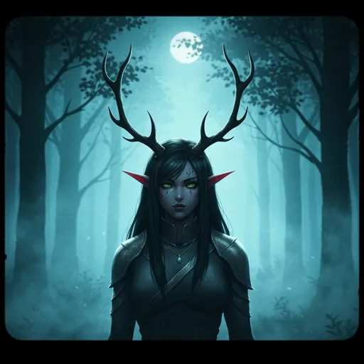 Antlered Dark-Skinned Elf