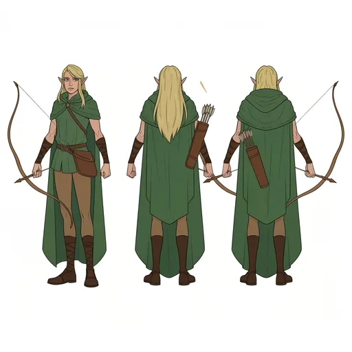 Elf archer character sheet