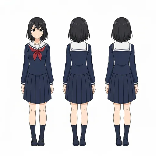 School uniform character sheet