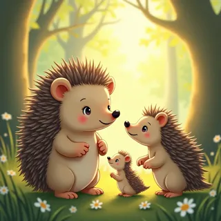 The Shy Little Hedgehog 🦔| Delicate Illustration, Soft Tones | Digital Art