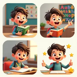 3D Pixar-style cartoon, 