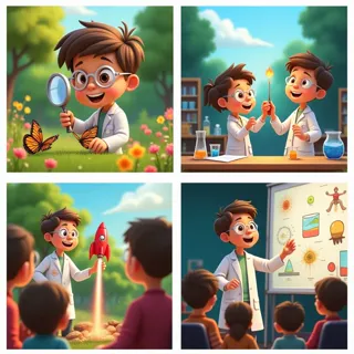 3D Pixar-style cartoon, 