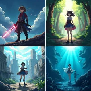 Vibrant anime key visual featuring dynamic characters and intricate backgrounds