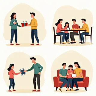 Flat Design Style | Sharing Spirit