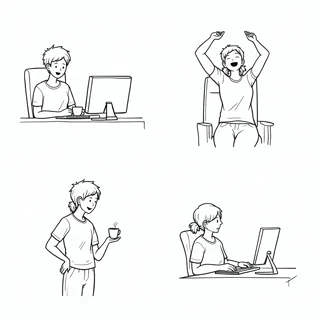 manga style,black and white pencil line