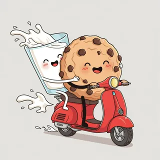 Whimsical cartoon art with anthropomorphic, warm muted colors, soft lighting, eye-level view, playful expressions, minimal background.