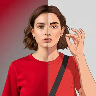 clean vector/illustrative digital painting interpretation