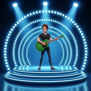 Stylized cell-shaded cute avatar