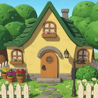 lighthearted 2d game illustration of