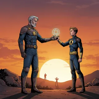 A dynamic Marvel Comics style illustration