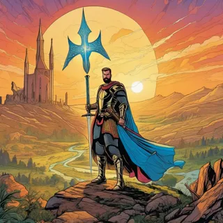 A vibrant DC Comics-style illustration with bold, dynamic linework and vivid colors, featuring sharp, clean lines, dramatic shading with cross-hatching, and a high-energy, larger-than-life tone