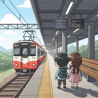 a chibi style image of