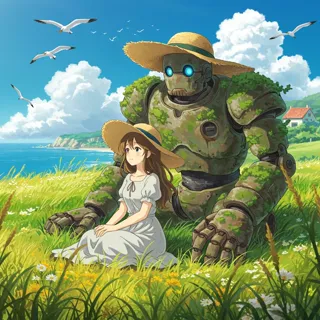 ghibli anime style, manga