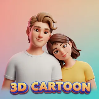 Polished 3D cartoon style