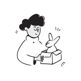 Notion style illustration, The image is a black and white cartoon depicting,