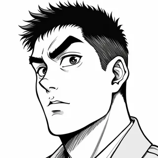 japanese manga,black and white illustration,