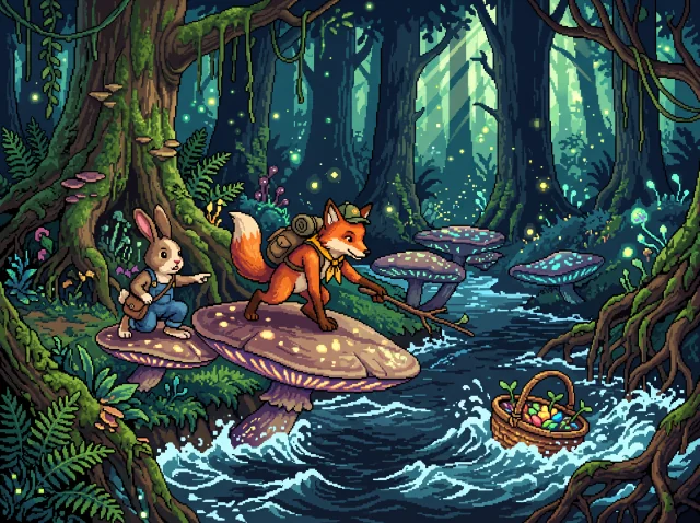 Animal Kingdom Pixel Art Comic