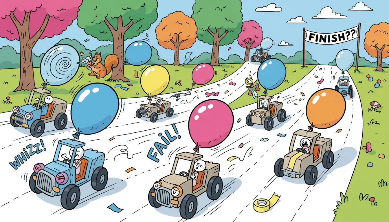 Balloon Car Race Fail