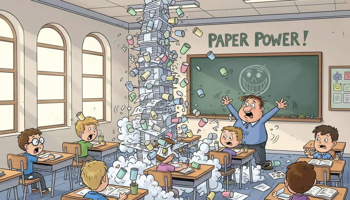 Paper Tower Collapse