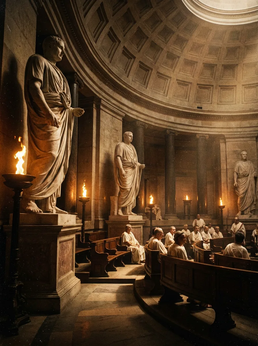 Roman senate hall poster