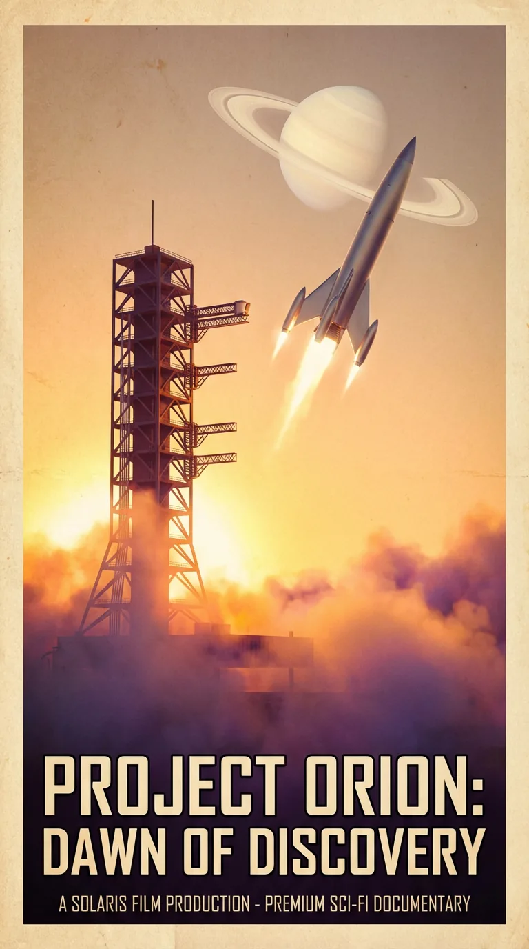 Retro future space mission cover