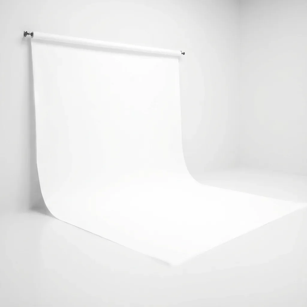 E‑commerce product on extended white background
