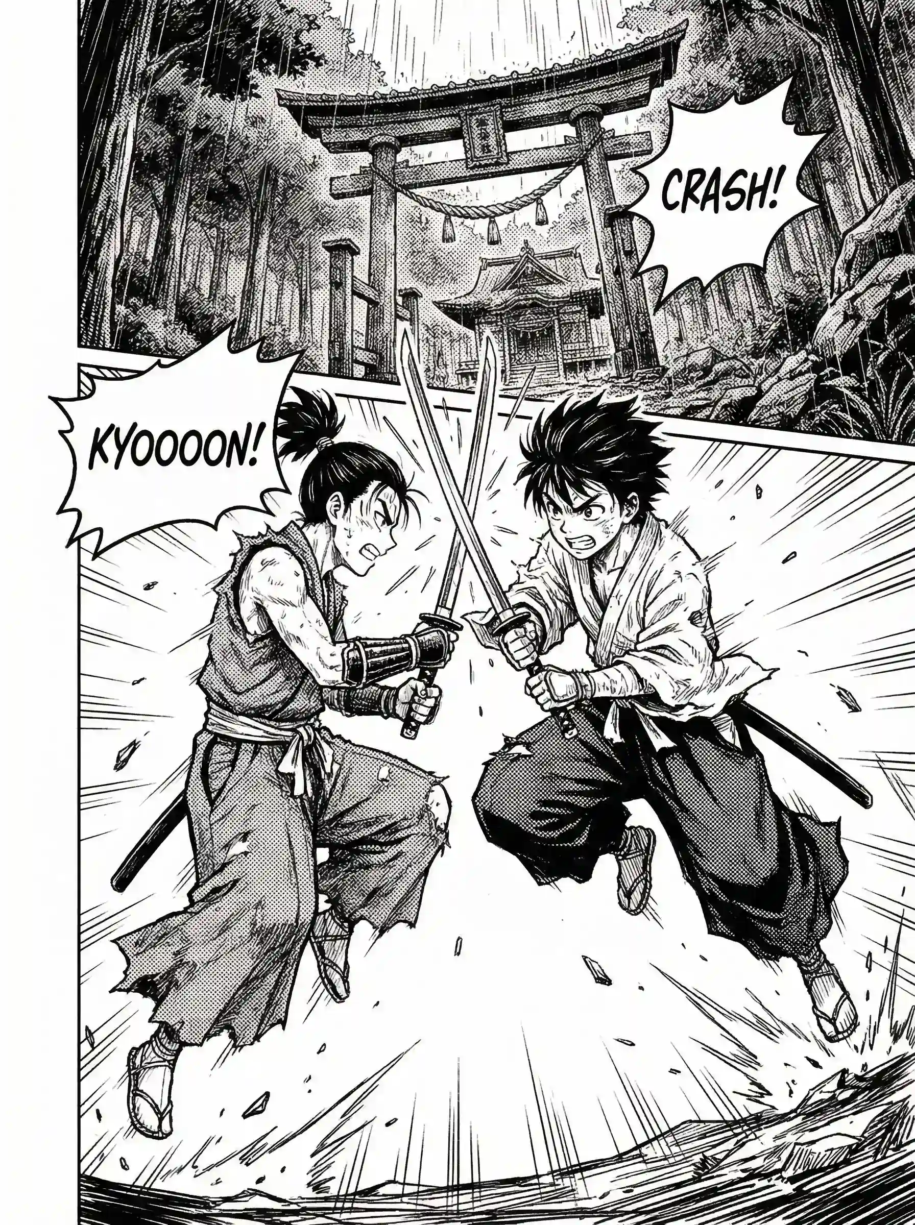 Екшън пример от AI Manga Generator