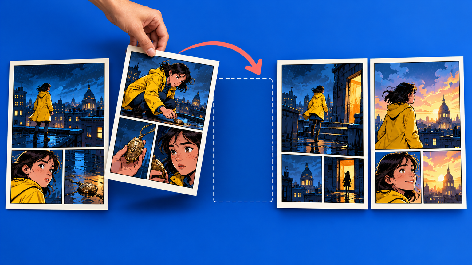 Reorder pages from the filmstrip