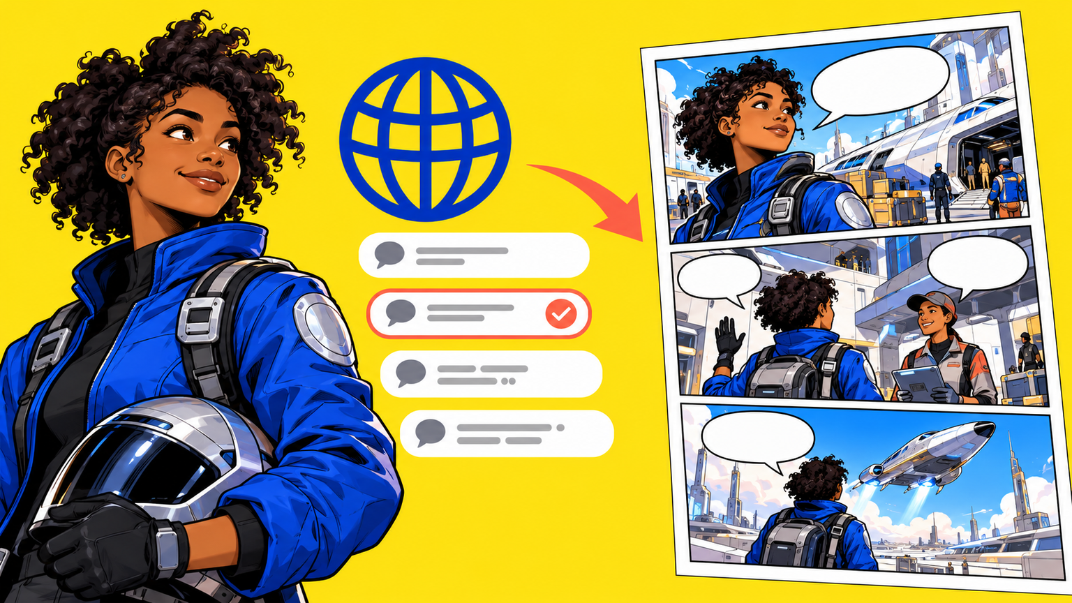 Choose the comic language