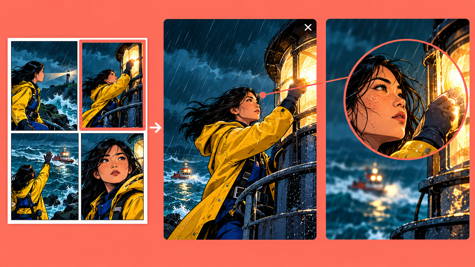 Review a selected panel full screen