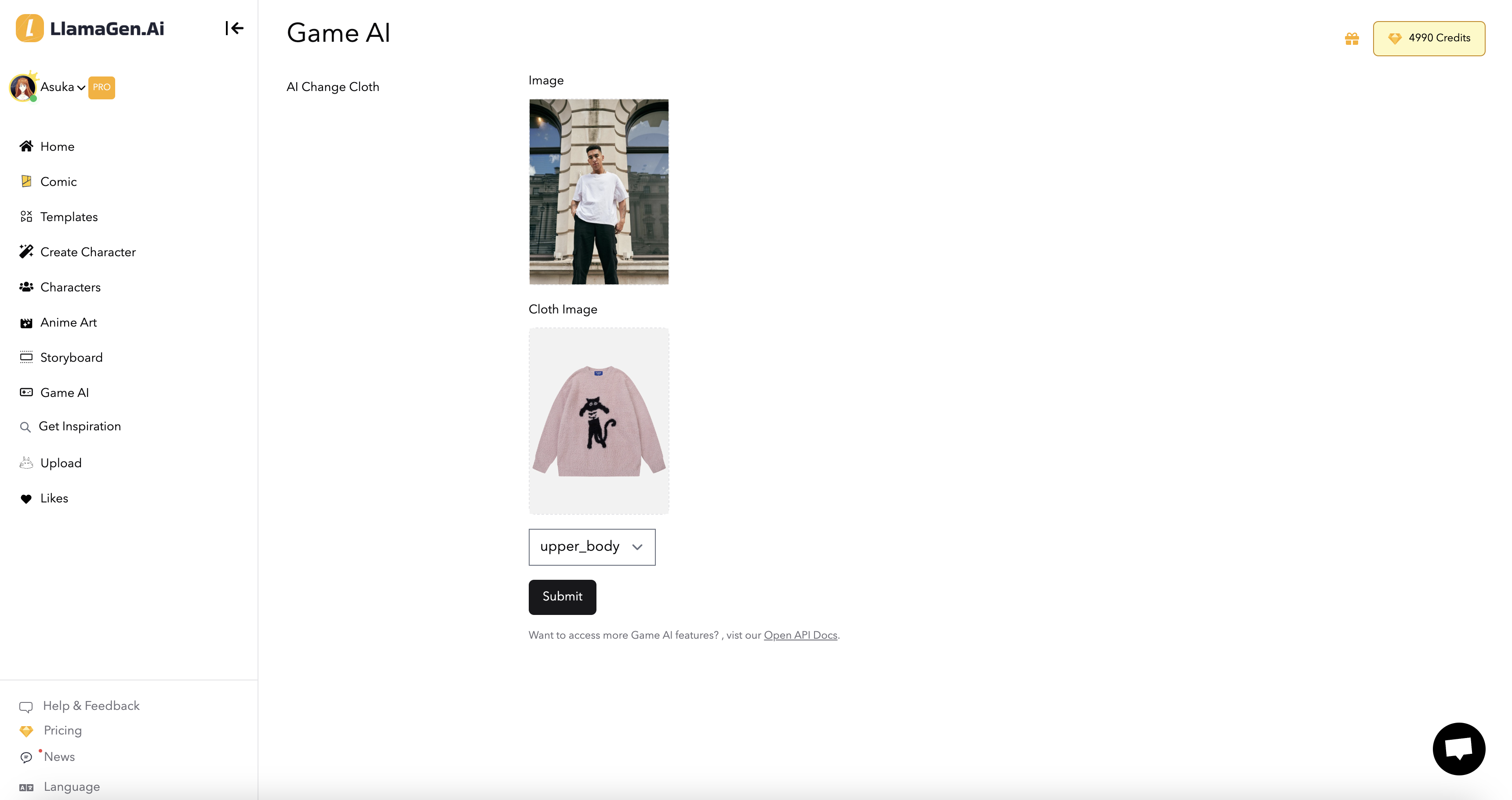 Mudança de Roupa no Game AI